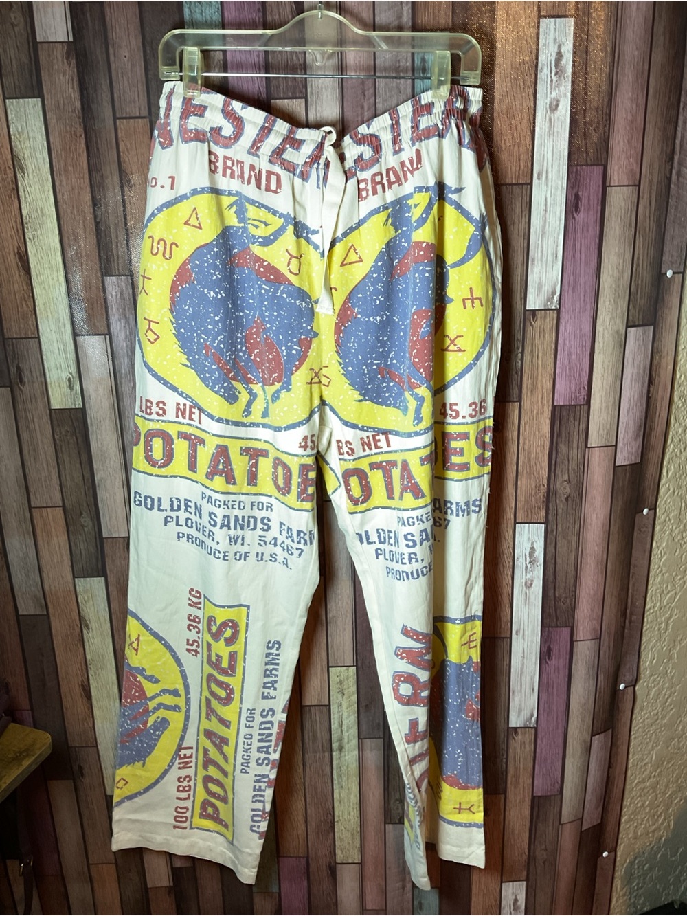 Jaded Gypsy Garden Gathering Pants Buckin Bronco Potatoes Sack L/XL NWT